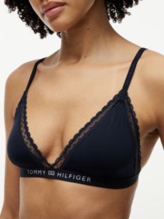 Lace Unlined Triangle Bra — Blue 3