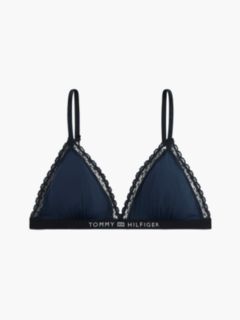 Lace Unlined Triangle Bra — Blue 5
