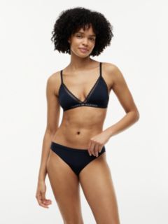 Lace Unlined Triangle Bra — Blue 1