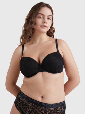 Slip aus Hilfiger-Spitze mit hohem Bund, Schwarz