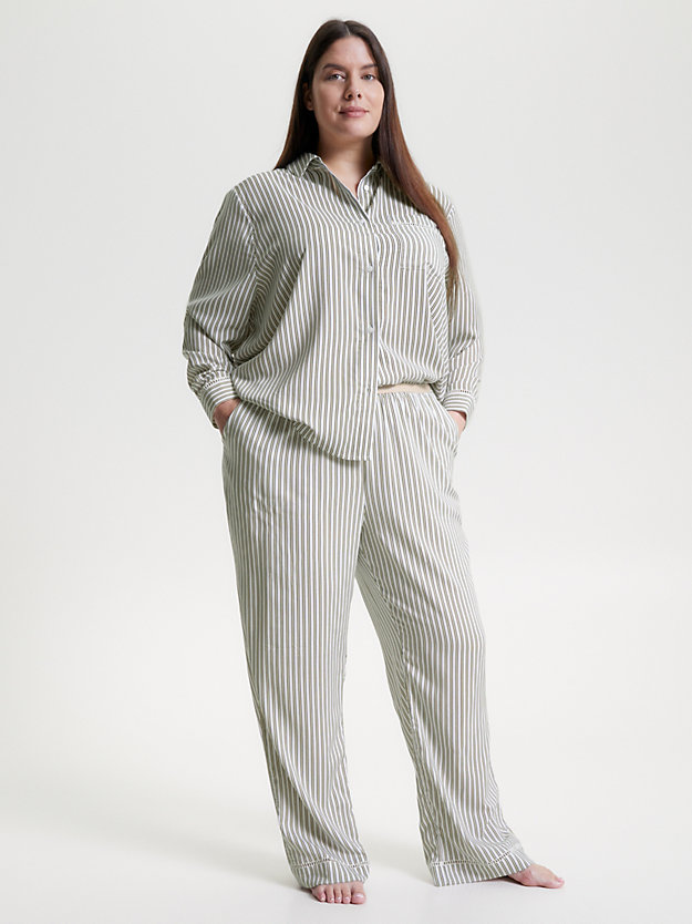 WUW/WLW NOLA STRIPE BEIGE Tonal Logo Stripe Pyjama Bottoms for women TOMMY HILFIGER
