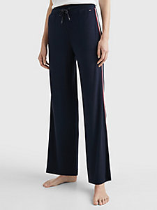 blue signature tape lounge joggers for women tommy hilfiger