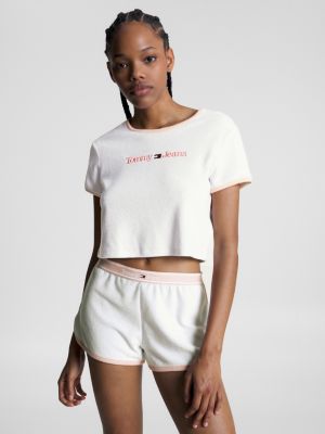 Is aan het huilen dienblad Turbulentie Essential Cropped Fit Lounge-T-Shirt | WEIß | Tommy Hilfiger