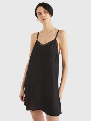 Hilfiger Lace Slim Fit Nightdress | Black | Tommy Hilfiger