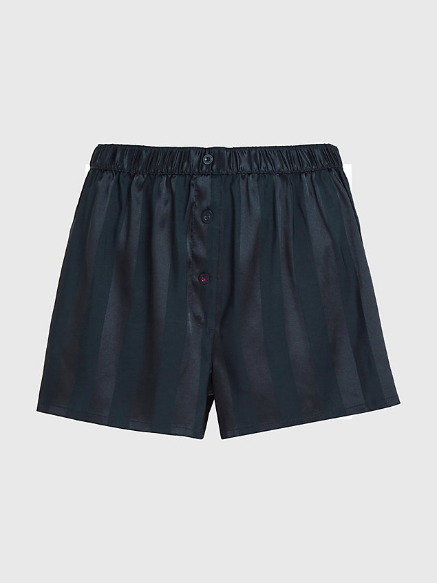 blue tonal signature tape lounge shorts for women tommy hilfiger