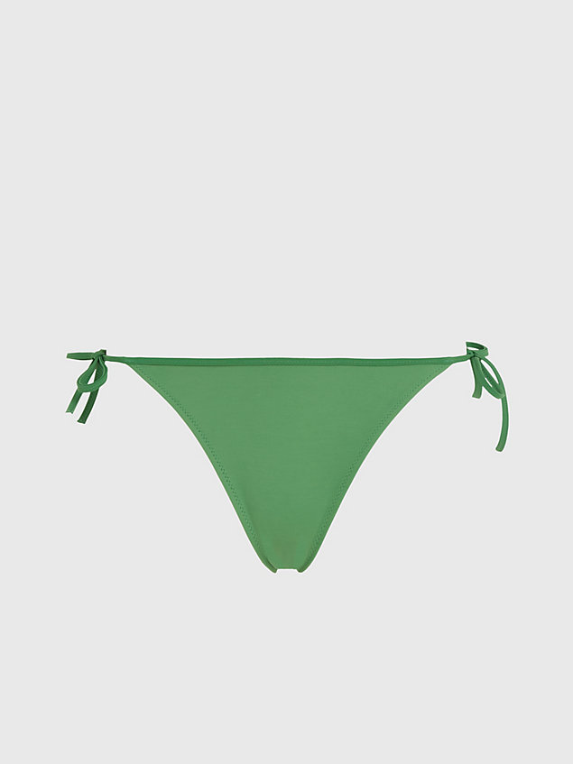 green signature side tie cheeky bikini bottoms for women tommy jeans