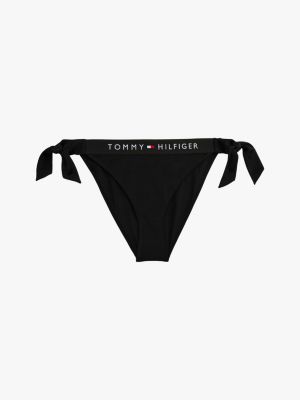 black original cheeky side tie bikini bottoms for women tommy hilfiger