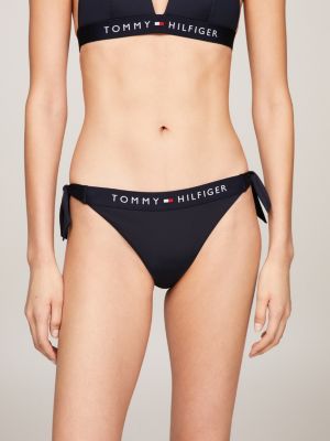 bas de bikini cheeky original à liens à nouer bleu pour femmes tommy hilfiger