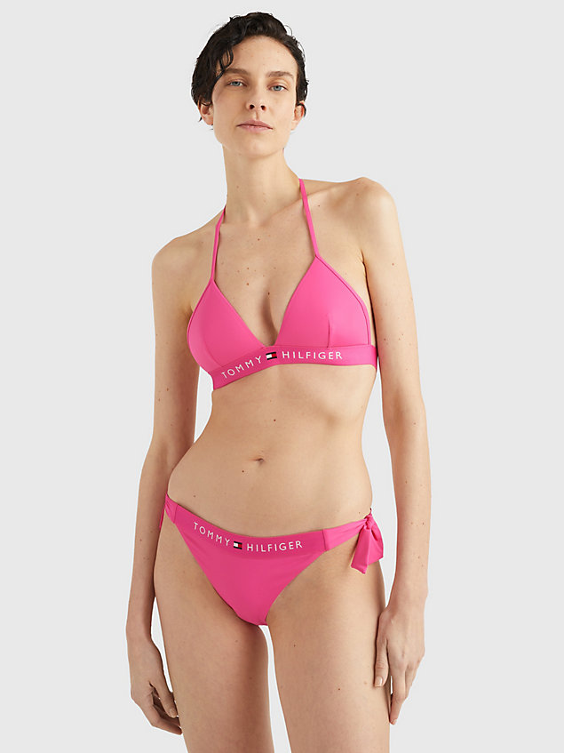 pink original cheeky fit bikinihose mit vichy-karo für damen - tommy hilfiger