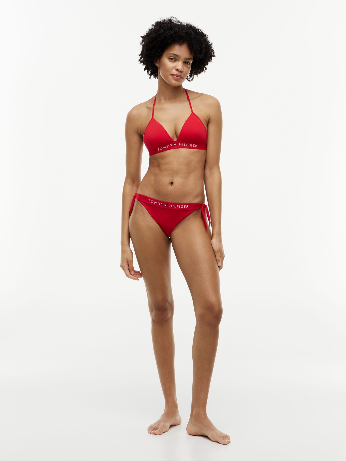 Original Cheeky Side Tie Bikini Bottoms — Red