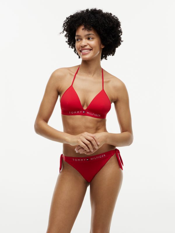Original Cheeky Side Tie Bikini Bottoms — Red