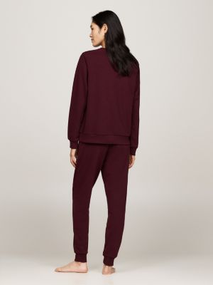 red th original logo lounge sweatshirt for women tommy hilfiger