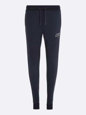 blue th original cuffed lounge joggers for women tommy hilfiger