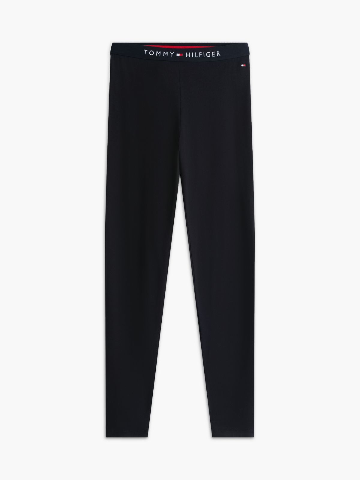 Logo Waistband Full Length Leggings — Blue