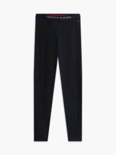 Logo Waistband Full Length Leggings — Blue 7