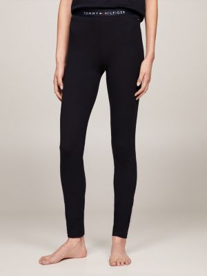 legging long avec ceinture à logo blue pour femmes tommy hilfiger