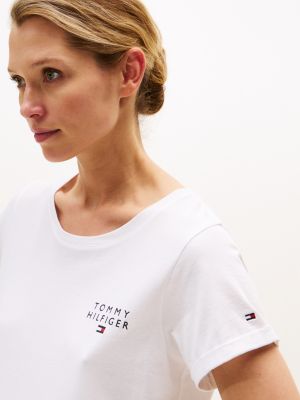 t-shirt confort th original à logo blanc pour femmes tommy hilfiger