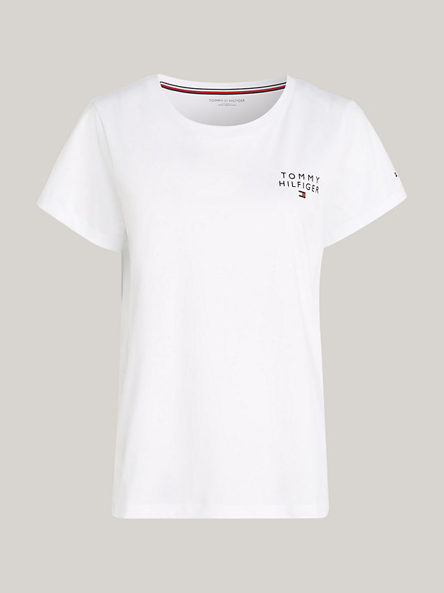 white th original lounge-t-shirt mit logo für damen - tommy hilfiger