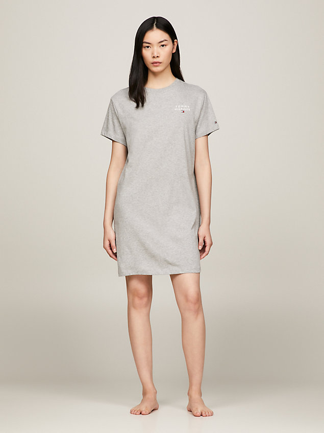grey half sleeve t-shirt nightdress for women tommy hilfiger
