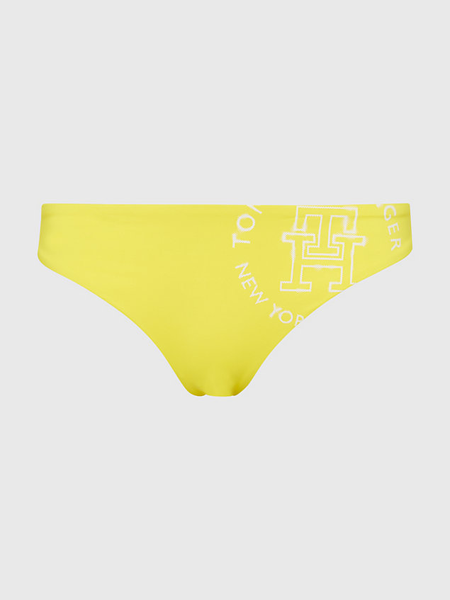 yellow dół od bikini z logo z efektem rozmycia dla kobiety - tommy hilfiger