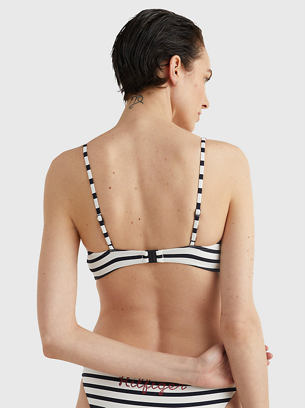 WUW/WLW BRETON STRIPE NAVY Hilfiger Logo Bralette-Bikini mit Streifen für Damen TOMMY HILFIGER