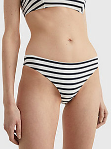 blue hilfiger logo stripe bikini bottoms for women tommy hilfiger