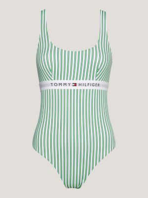 Original Vertical Stripe OnePiece Swimsuit WHITE Tommy Hilfiger