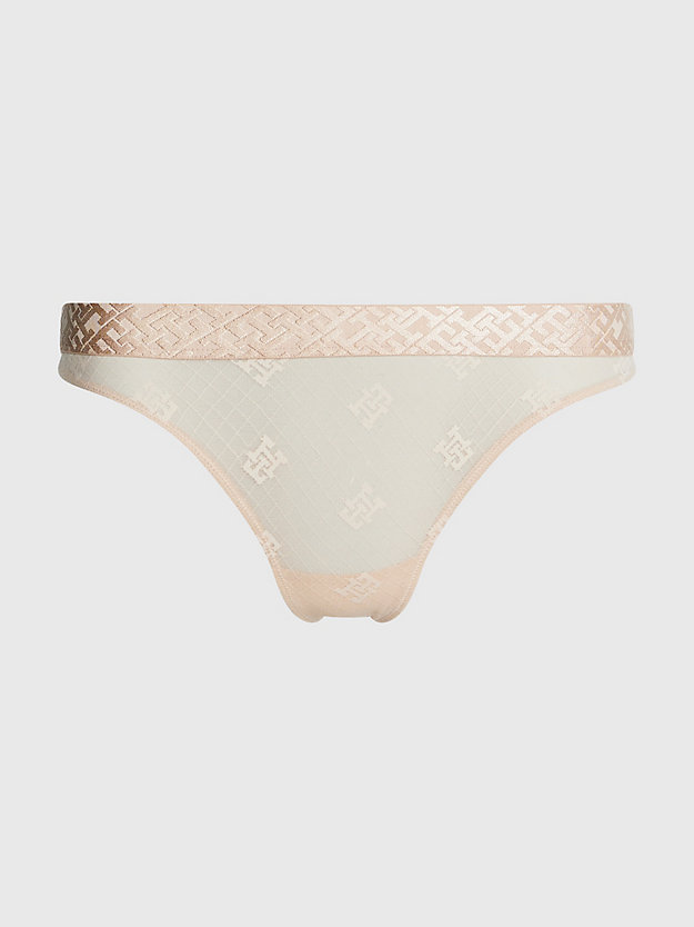 MISTY BLUSH TH Monogram Lace Thong for women TOMMY HILFIGER