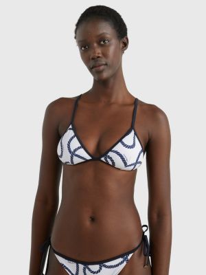 Nautical Rope Print Triangle Bikini Top | | Tommy Hilfiger