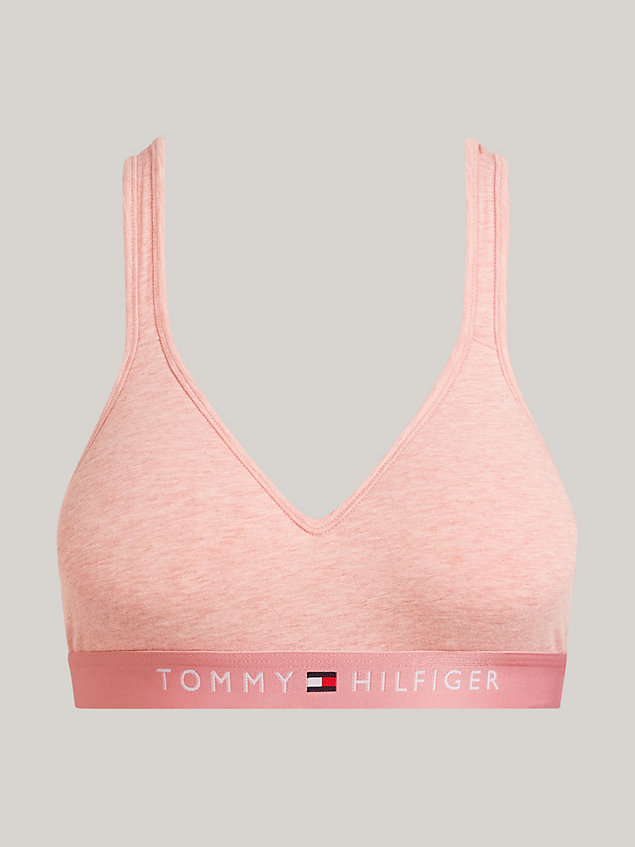 pink th original v-neck padded bralette for women tommy hilfiger