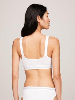 Tommy Hilfiger 85 Unlined Bralette In White Greetings Print for Women