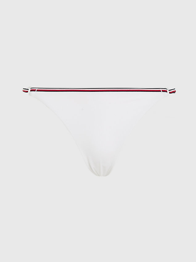 white bikinibroekje met signature-streep voor dames - tommy hilfiger