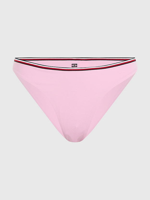 rosa global stripe cheeky fit bikinihose für damen - tommy hilfiger