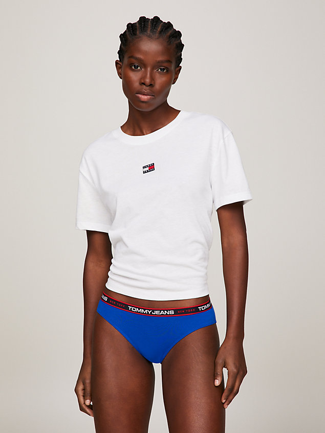 black 3-pack new york repeat logo briefs for women tommy jeans
