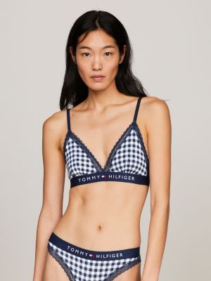 Tommy Hilfiger Women Demi-Cup Bra with Lace, Blue (Desert Sky), 85A :  : Everything Else