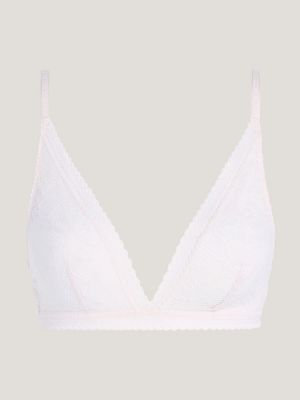 Floral Lace Unlined Triangle Bra | Pink | Tommy Hilfiger