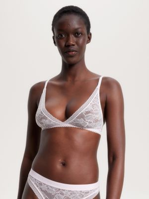 Buy Tommy Hilfiger Icon Triangle Bra in Flora Pink 2024 Online