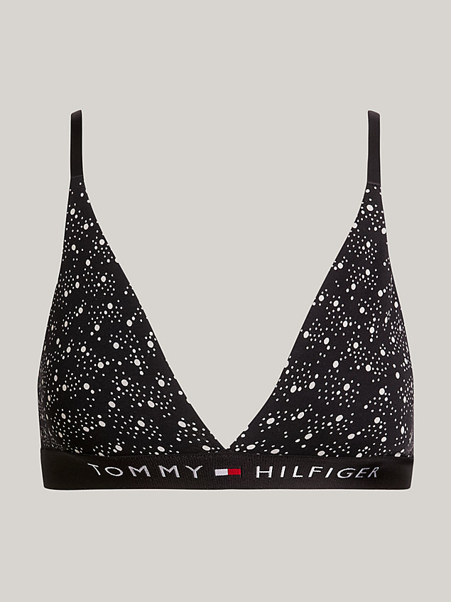 black th original unlined triangle bra for women tommy hilfiger