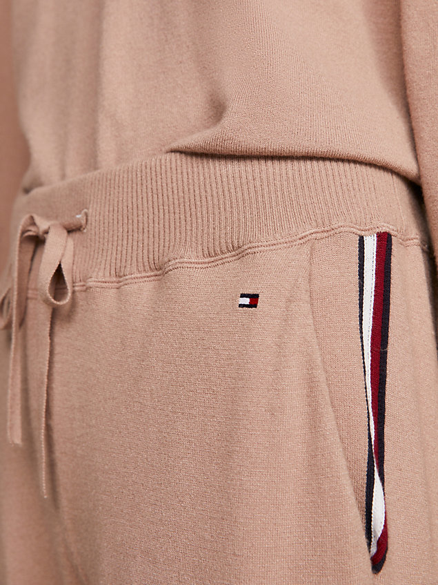 brown global stripe lounge-jogginghose mit bündchen für damen - tommy hilfiger