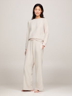 TH Established Wide Leg Lounge Trousers, Beige