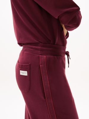 pantalon de pyjama hilfiger logo à cordon violet pour femmes tommy hilfiger