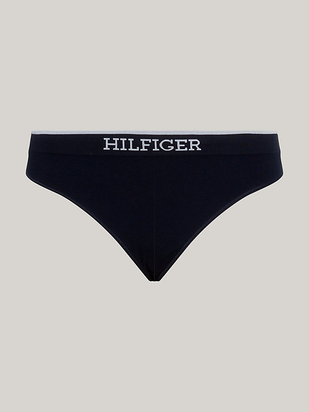 blue hilfiger monotype seamless thong for women tommy hilfiger