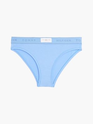 blue th established tonal logo waistband briefs for women tommy hilfiger