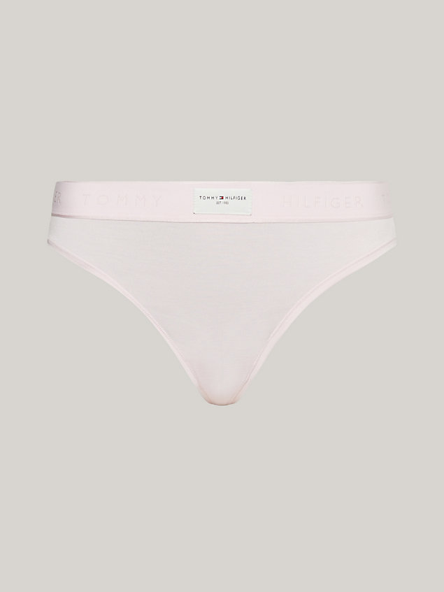 pink th established tonal logo waistband briefs for women tommy hilfiger