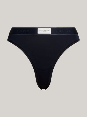 TH Established Tonal Logo Waistband Thong, Blue