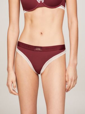 String mit Spitze und Logo-Taillenbund | Violett | Tommy Hilfiger