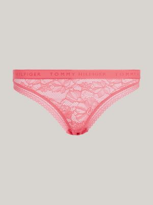 Tommy hilfiger Tanga De Renda Floral Vermelho