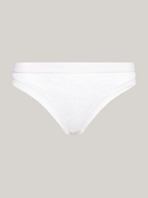 Tom Ford 'signature' White Thong With Branded Waistband In Stretch Modal  Woman ショーツ