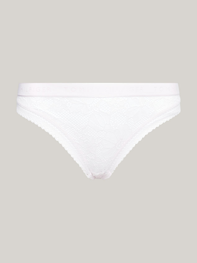 pink floral lace logo waistband thong for women tommy hilfiger