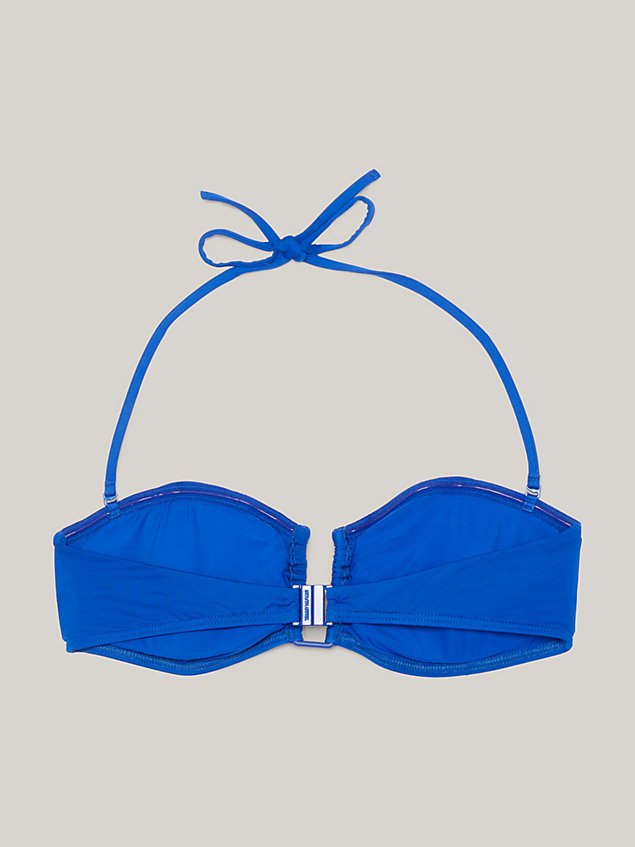 blue tommy hilfiger x vacation flag bandeau bikini top for women tommy hilfiger